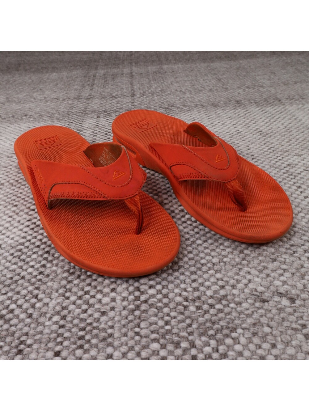Reef Fanning Flip Flops Men's 12 Orange Bottle Opener Thong Sandals